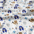 Tissu coton au métre imprimé Animaux drôles couleur bleu