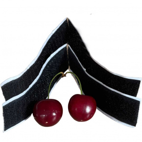 Bande adhésive auto-agrippante crochet et boucle Noire 2x20 cm, largeur 25 mm