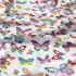 Tissu coton au métre imprimé Papillons Nez couleur blanche