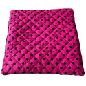 Coussin d'assise 40x40x2cm Pois Noir sur Amarante et Jaune