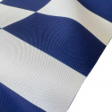 Tissu d'extérieur pour transats et hamacs de jardin, Blanc Bleu Damier 5x10 cm