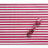 Tissu coton au métre couleur blanche rayé amarante