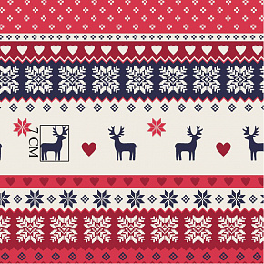 Tissus en coton de Noël au mètre, 160 cm motif Noël 012
