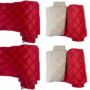 Simili cuir matelassé, lot de 4 pièces (45 × 145 cm), remise de –50 %