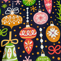 Tissus en coton de Noël au mètre, 160 cm motif Noël 22 grenat