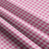 Tissu coton au métre couleur blanche carreaux rose 131