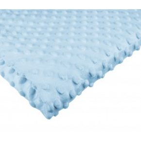 Tissu minky dot, 300 gr/m2, largeur 160 cm, bleu clair