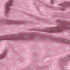 Tissu coton au métre couleur rose coeurs blanche