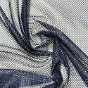 Polyester elastic mesh dark blue, 2x2mm eye