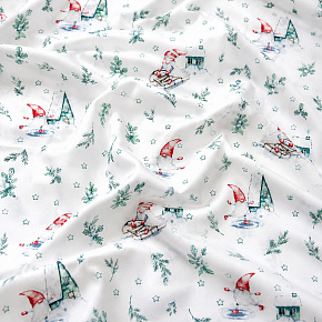 Tissus en coton de Noël au mètre, 160 cm motif Noël blanche