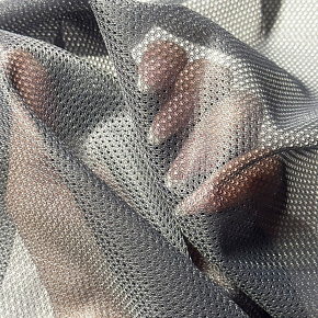 Tissu filet mesh gris au mètre, maille fine 2 × 2 mm, 60 g/m², largeur 150 cm Tissu filet mesh gris au mètre, maille fine 2 × 2 mm, 60 g/m², largeur 150 cm