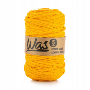 Cordons tressé coton 5 mm, 100 m, couleur jaune fn. 070