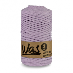 Cordons tressé coton 3 mm, 100 m, couleur violet clair