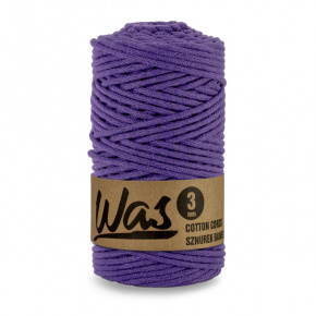 Cordons tressé coton 3 mm, 100 m, couleur violet