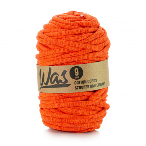 Cordons tressé coton 9 mm, 50 m, couleur orange 150