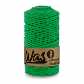 Cordons tressé coton 3 mm, 100 m, couleur verte