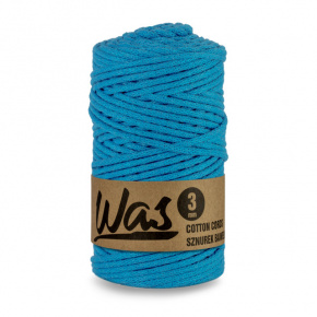 Cordons tressé coton 3 mm, 100 m, couleur bleu