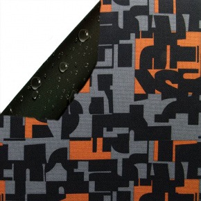 Le tissu PVC Kodura mosaique couleur orange