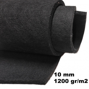 Feutrine technique 10 mm le couleur noire, largeur 160 cm