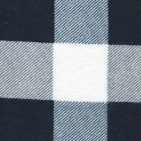 Tissu flanelle de coton à careaux 4x4 cm blanche-noir
