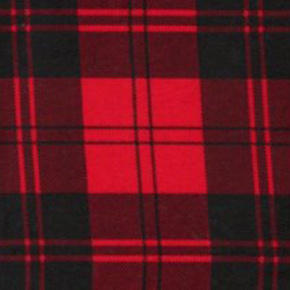 Tissu flanelle de coton à careaux 8x8 cm rouge-noir