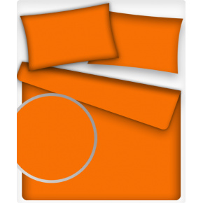 Tissus en coton, uni couleur orange 14