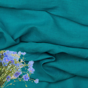 Tissu Lin blanche Julia couleur turquoise 154 gr/m2 6377