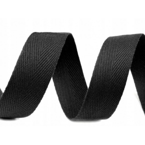Biais replié coton 20 mm couleur noir