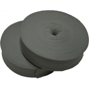 Bande ourlet polyester 25 mm  couleur gris
