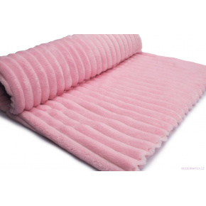 Minky tissu à rayures texture couleur rose clair