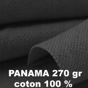 Tissu coton PANAMA 270 gr/m2, couleur Graphite