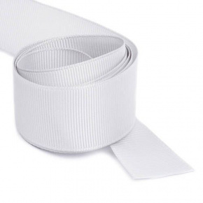 Ruban très solide souple en polyester, couleur Blanche, 30 mm emballage 50 m
