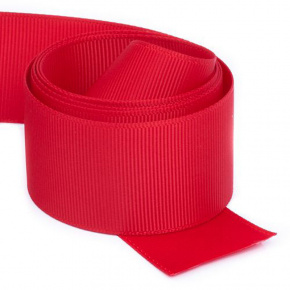 Ruban très solide souple en polyester, couleur Rouge, 30 mm emballage 50 m