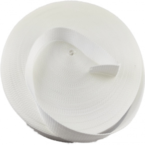 Ruban polypropylène renforcé pour sacs 30 mm couleur blanche (50 m)