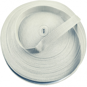 Ruban polypropylène renforcé pour sacs 30 mm couleur gris clair (50 m)