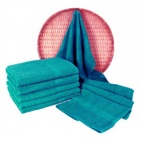 Serviette de bain 50x100 cm, couleur turquoise