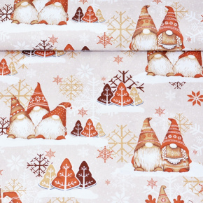 Tissus en coton de Noël au mètre, 160 cm motif Noël 1449