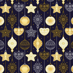 Tissus en coton de Noël au mètre, 160 cm motif Noël 20 bleu-marine