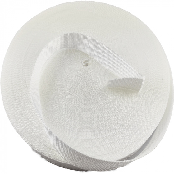 Polypropylénový kabelkový popruh 30 mm  bílý (balení 50 m)